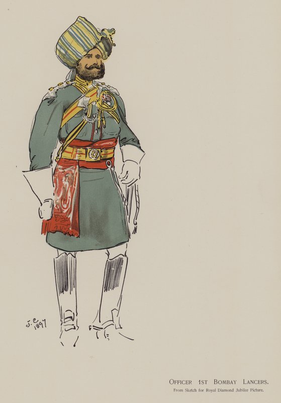Offizier der 1. Bombay Lanzenreiter von John (after) Charlton
