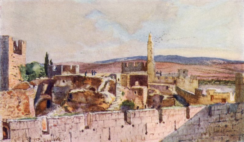 Teil der Zitadelle von Jerusalem von John Fulleylove