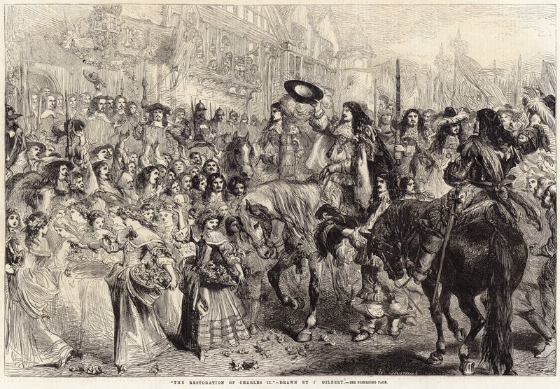 Die Restauration von Charles II von John Gilbert