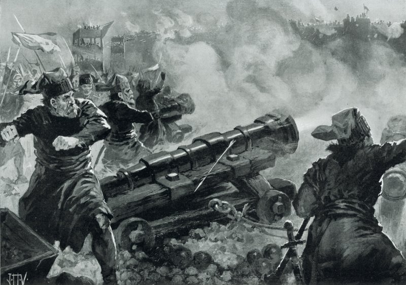 Belagerung von Konstantinopel durch die Türken von John Harris Valda