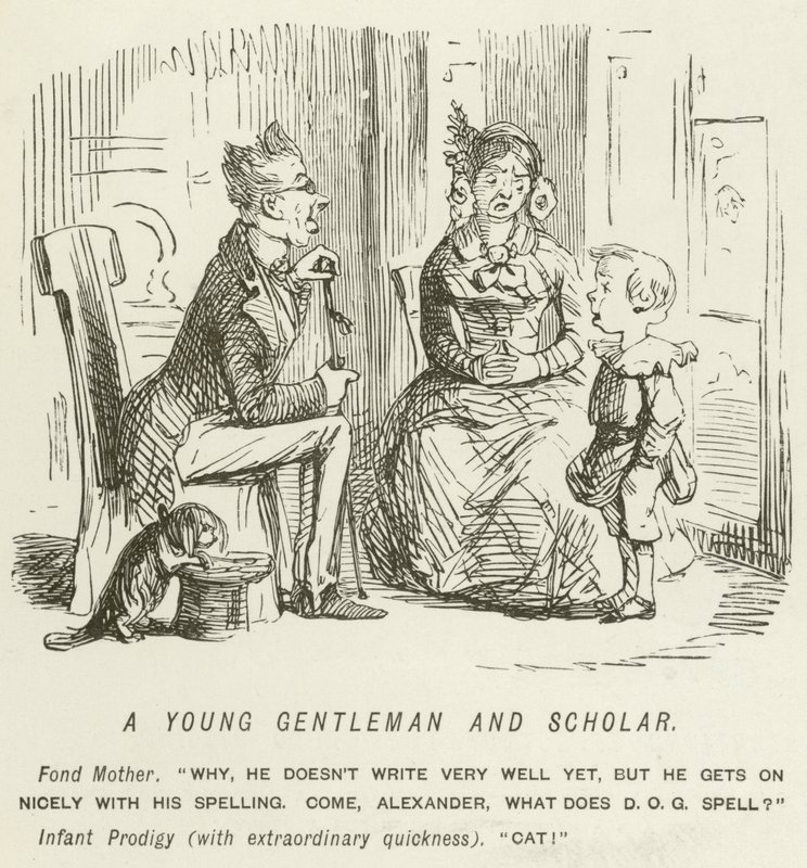Ein junger Gentleman und Gelehrter von John Leech