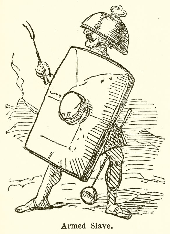 Bewaffneter Sklave (Gravur) von John Leech