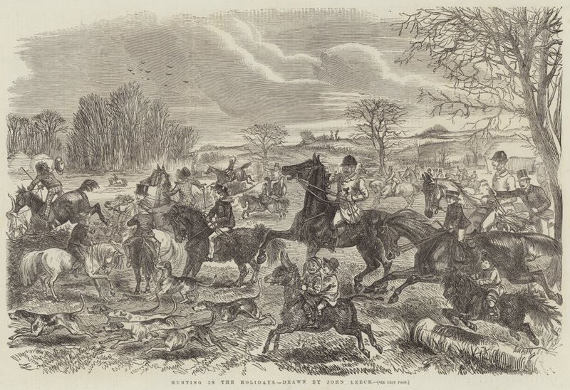 Jagd in den Ferien von John Leech