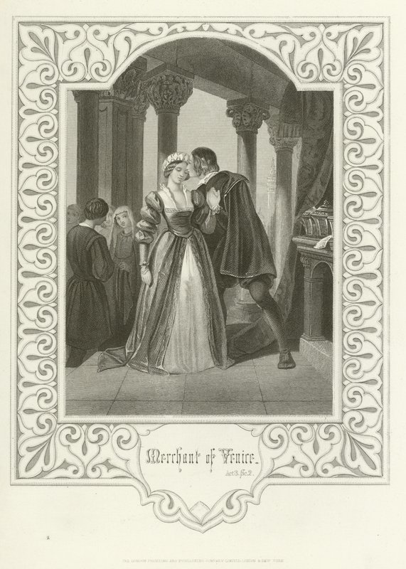 Der Kaufmann von Venedig, Akt III, Szene II von Joseph Kenny Meadows