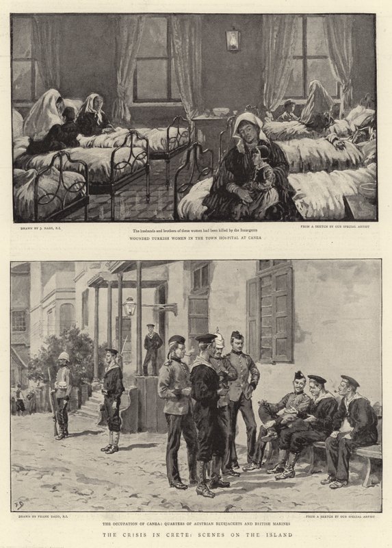 Die Krise auf Kreta, Szenen auf der Insel von Joseph Nash