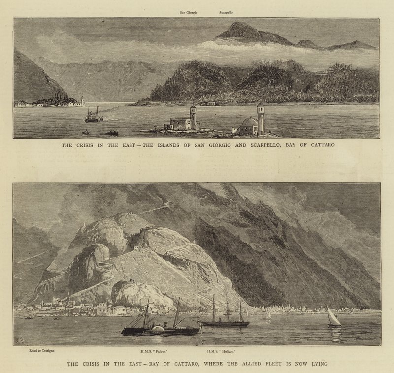 Die Krise im Osten, Bucht von Cattaro von Joseph Nash
