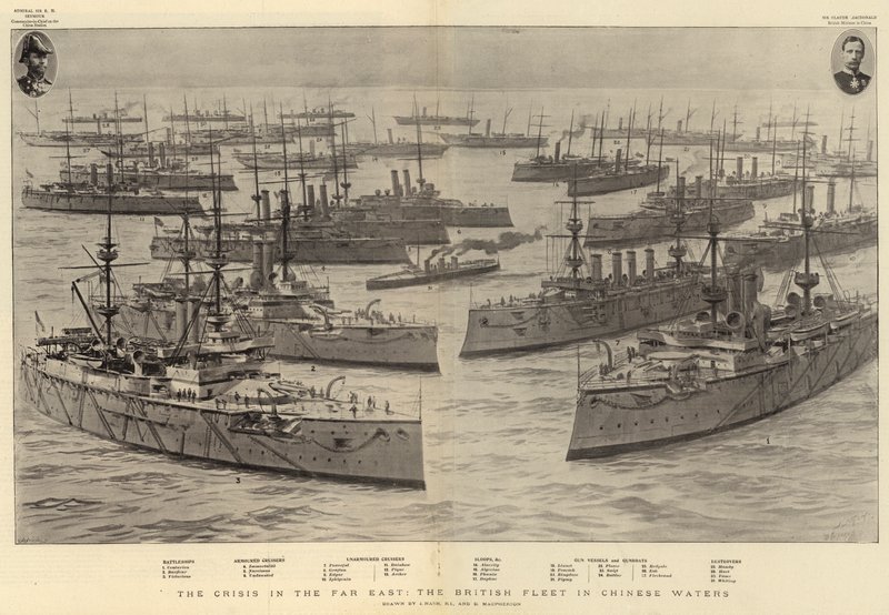 Die Krise im Fernen Osten, die britische Flotte in chinesischen Gewässern von Joseph Nash