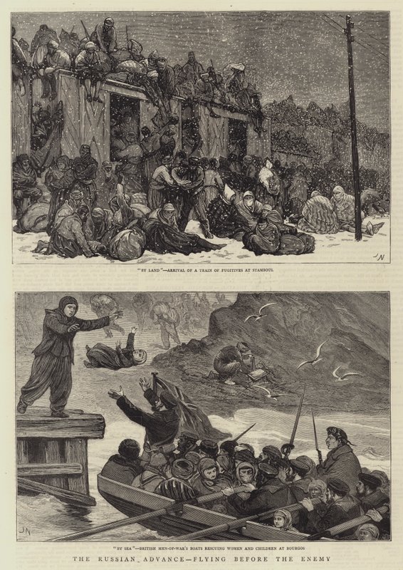 Der russische Vormarsch, Flucht vor dem Feind von Joseph Nash