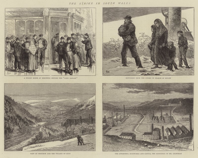 Der Streik in Südwales von Joseph Nash