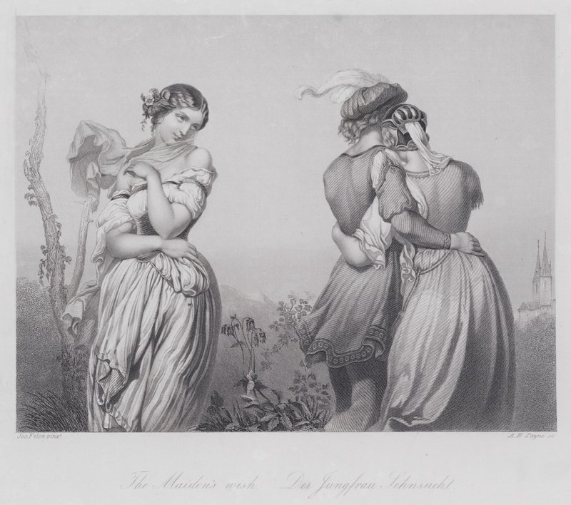 Der Wunsch der Jungfrau (Stich) von Joseph Felon