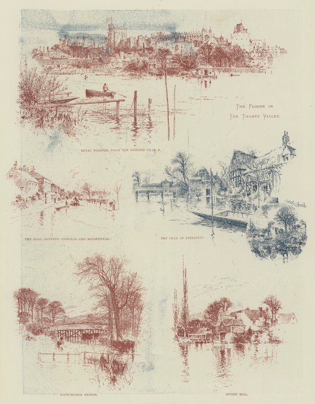 Die Überschwemmungen im Thames Valley von Joseph Holland Tringham