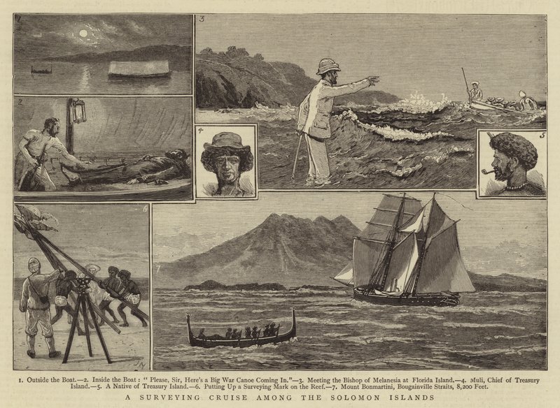 Eine Vermessungskreuzfahrt unter den Salomoneninseln von Joseph Nash