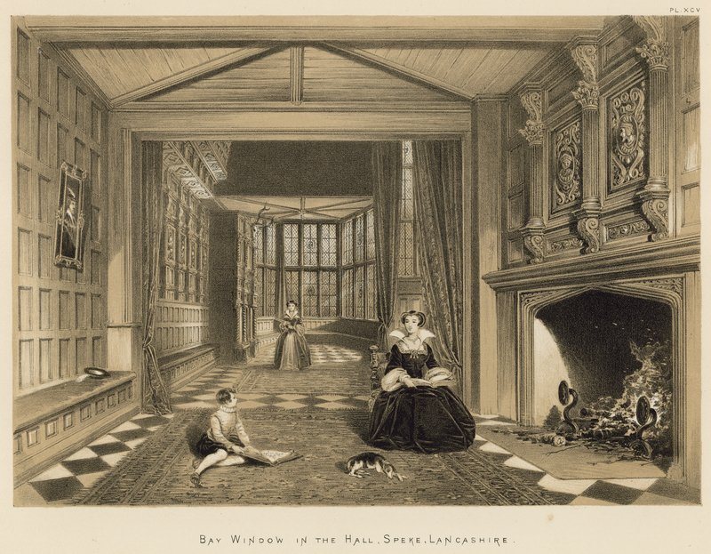 Erker im Saal, Speke, Lancashire von Joseph Nash