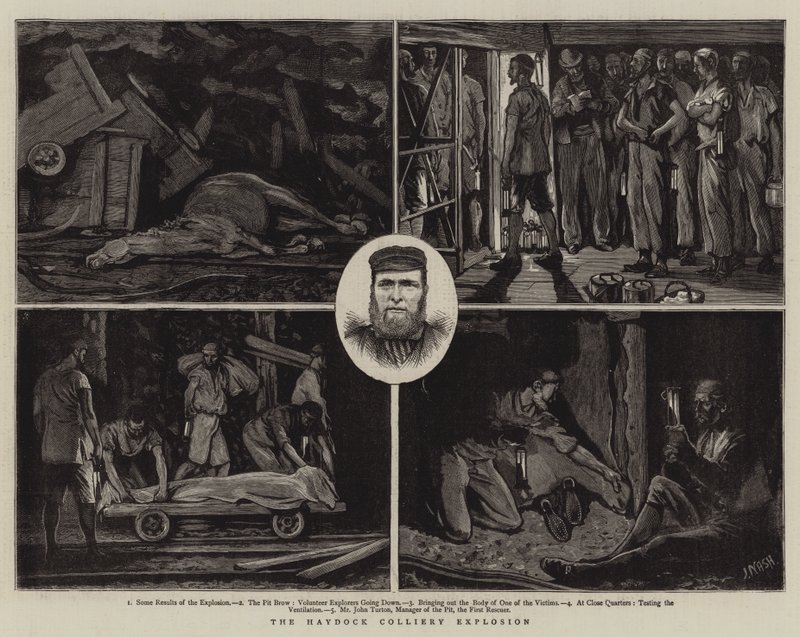 Die Haydock-Kohlengrubenexplosion von Joseph Nash