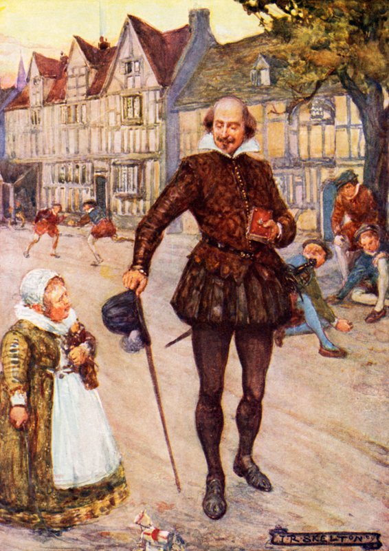 William Shakespeare in Stratford-upon-Avon von Joseph Ratcliffe Skelton