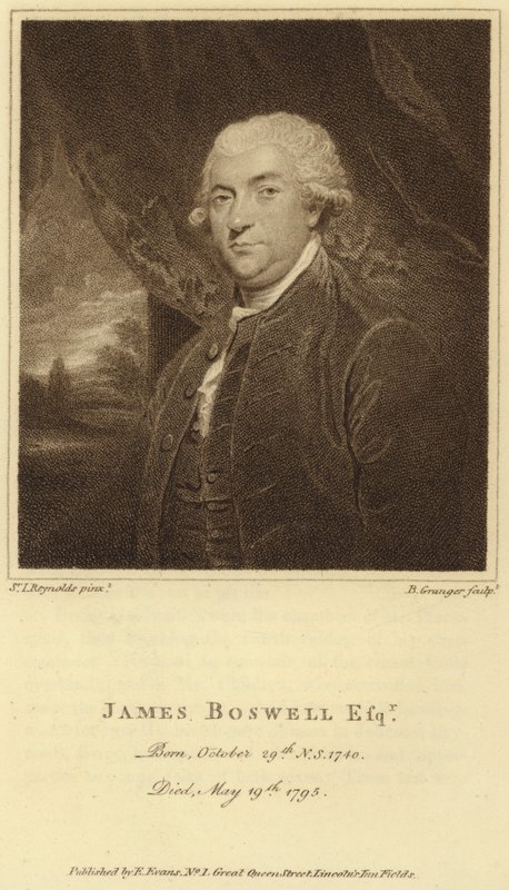 James Boswell (Stich) von Joshua (after) Reynolds