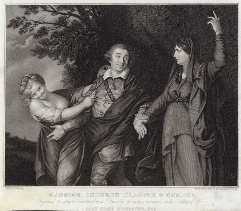 Garrick zwischen Tragödie und Komödie von Joshua Reynolds