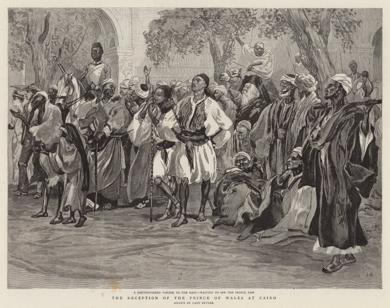 Der Empfang des Prinzen von Wales in Kairo von Lady Butler