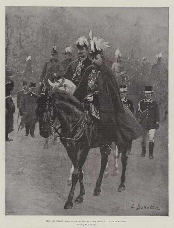 König und Kaiser, Edward VII. von England und Wilhelm II., Deutscher Kaiser von Louis Remy Sabattier