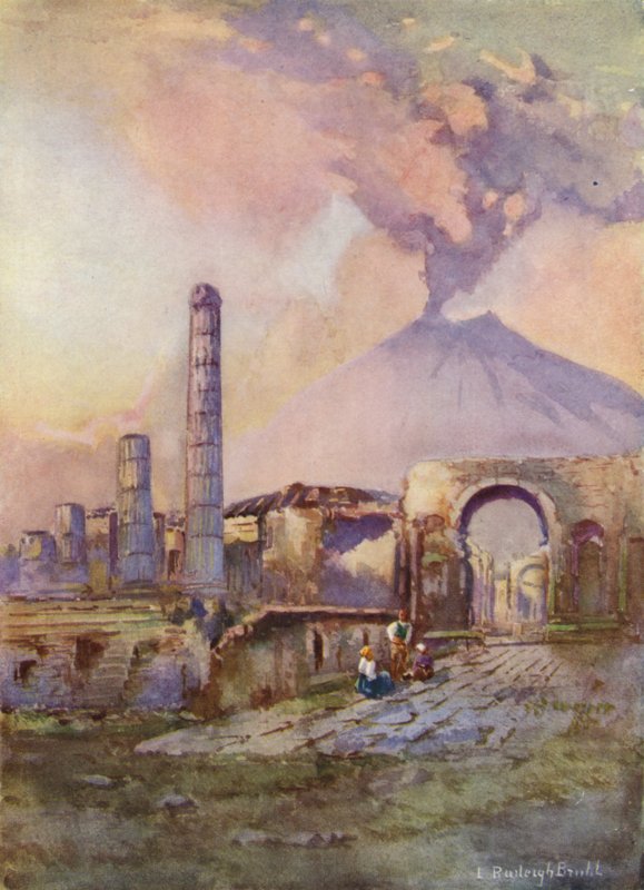 Pompeji, Vesuv in der Ferne von Louis Burleigh Bruhl