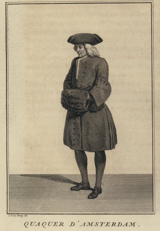 Quäker aus Amsterdam, Niederlande (Stich) von Louis Fabricius (after) Dubourg