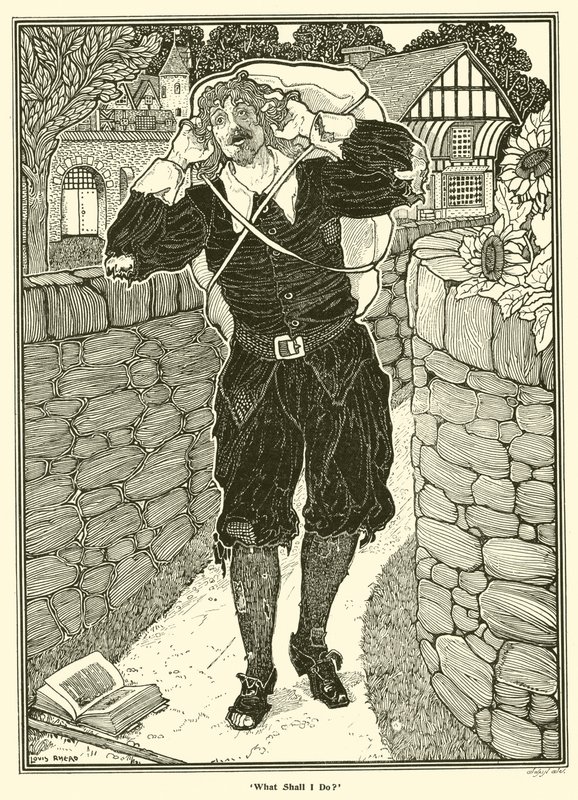 Was soll ich tun? (Gravur) von Louis John Rhead