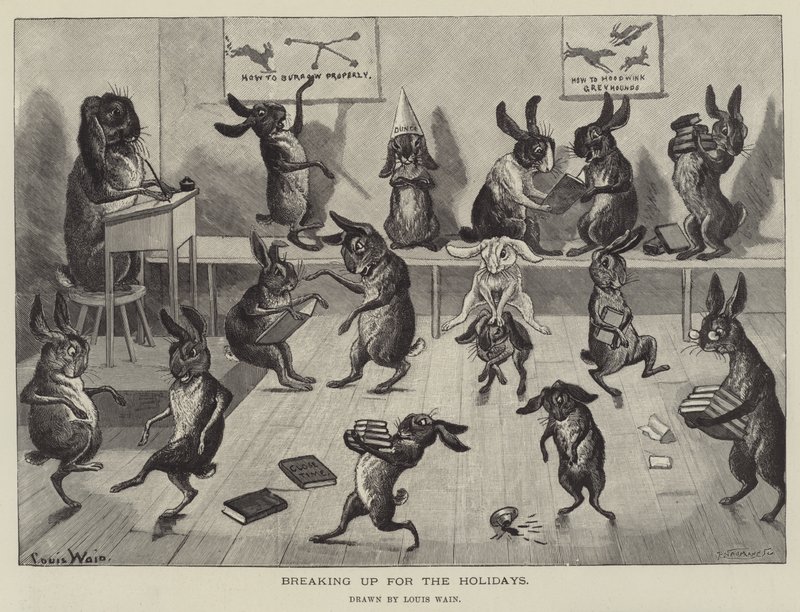 Ferienbeginn von Louis Wain