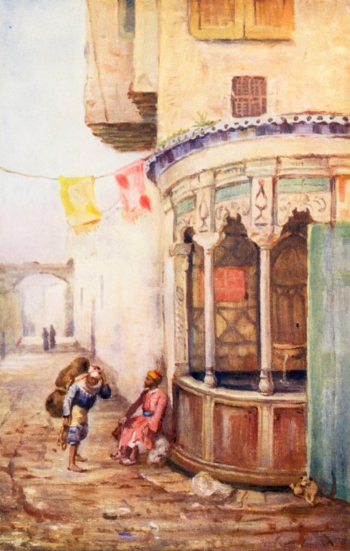 Straßenbrunnen, Damaskus von Margaret Thomas