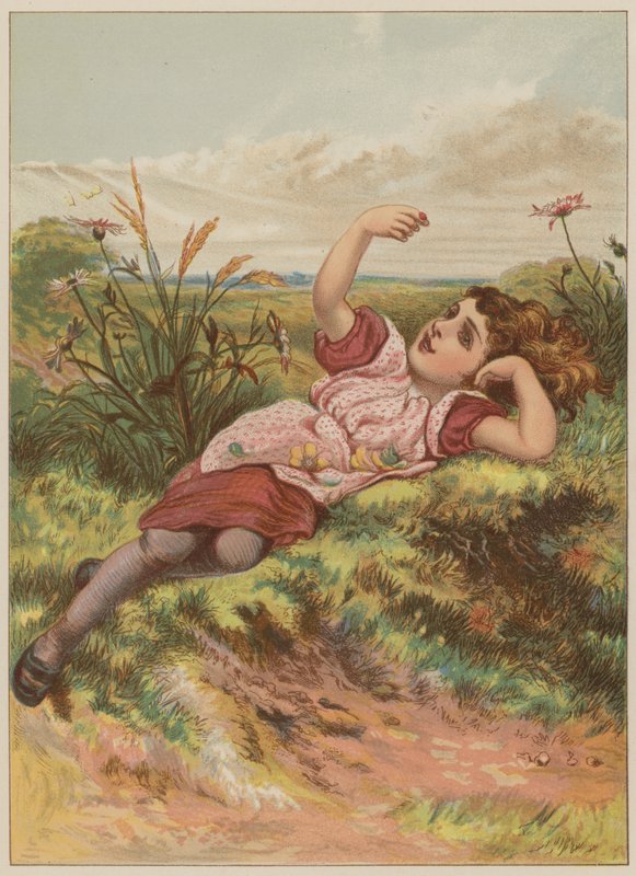 Mädchen mit Marienkäfer von Mary Ellen Edwards