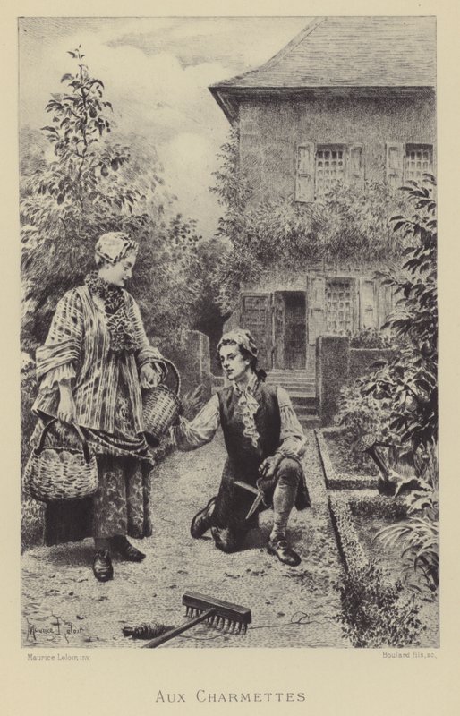 In Les Charmettes (Gravur) von Maurice Leloir