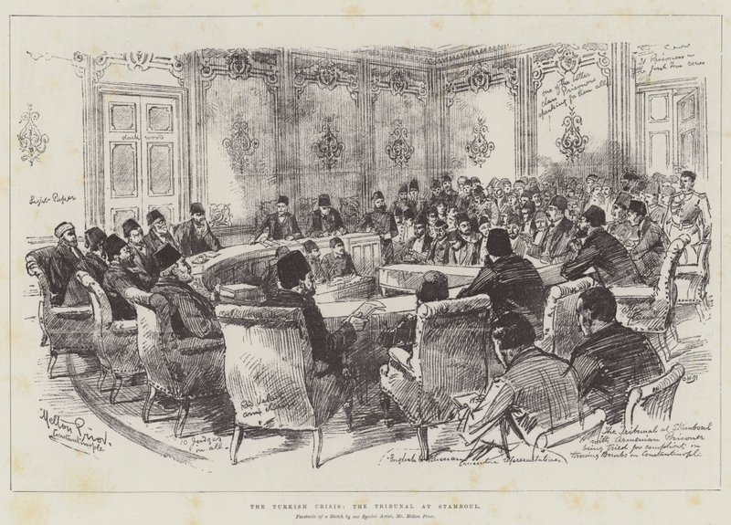 Die türkische Krise, das Tribunal in Stamboul von Melton Prior