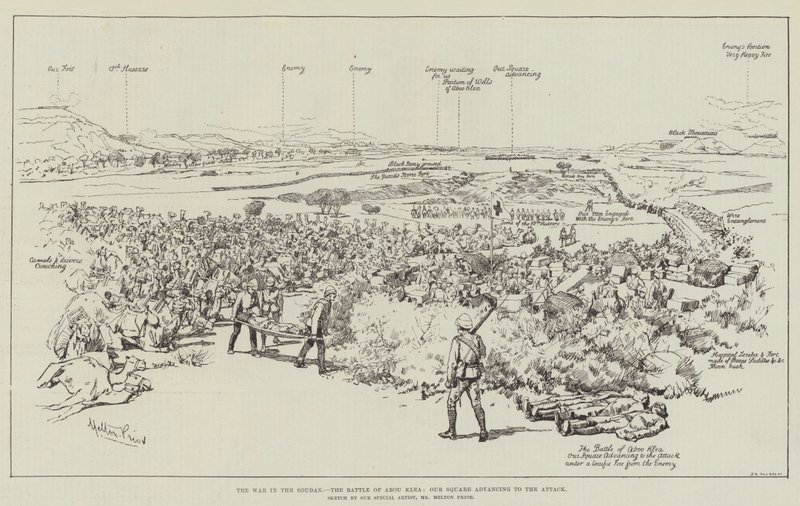 Der Krieg im Sudan, die Schlacht von Abou Klea, Unser Platz rückt zum Angriff vor von Melton Prior