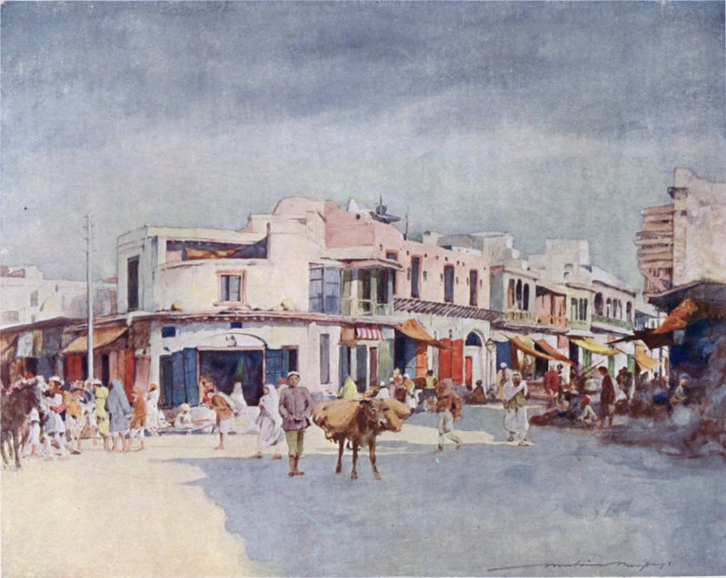 Eine Straßenszene von Mortimer Ludington Menpes