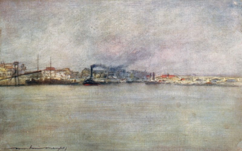 Dampfer in Charenton von Mortimer Ludington Menpes