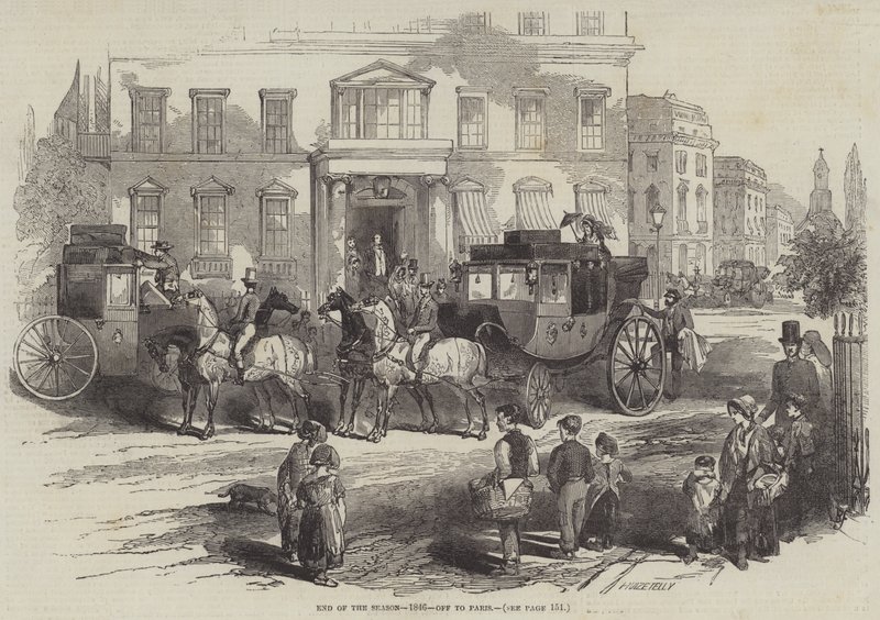Ende der Saison, 1846, auf nach Paris von Myles Birket Foster