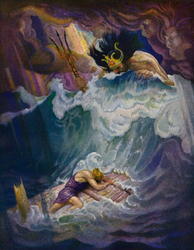 Odyssee: Das Floß des Odysseus von Newell Convers Wyeth