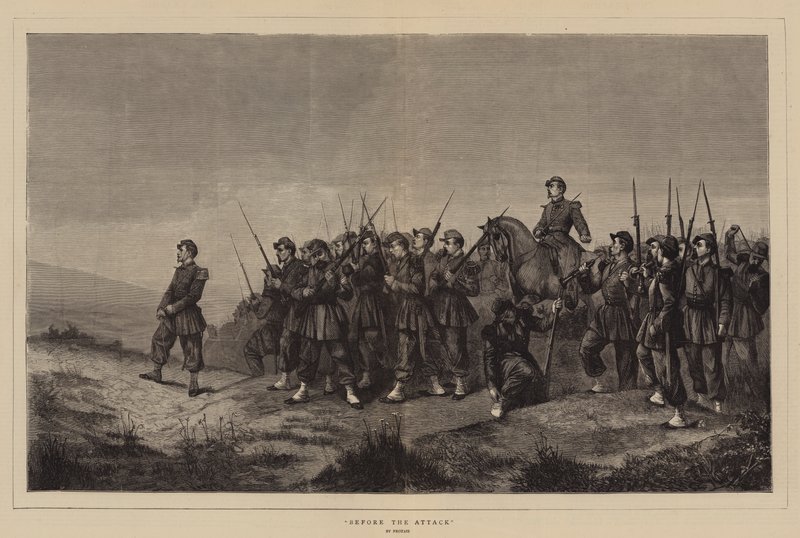 Vor dem Angriff von Paul Alexandre Protais