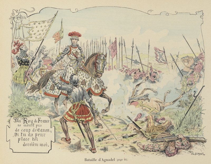 König Ludwig XII. von Frankreich in der Schlacht von Agnadello, Italien, 1509 von Paul de Semant