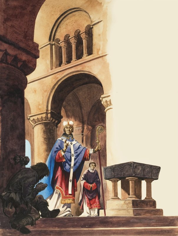 Eine Szene in einer normannischen Kathedrale von Peter Jackson