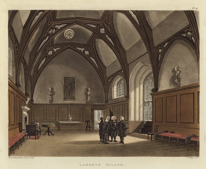 Lambeth Palace von Pugin and Rowlandson