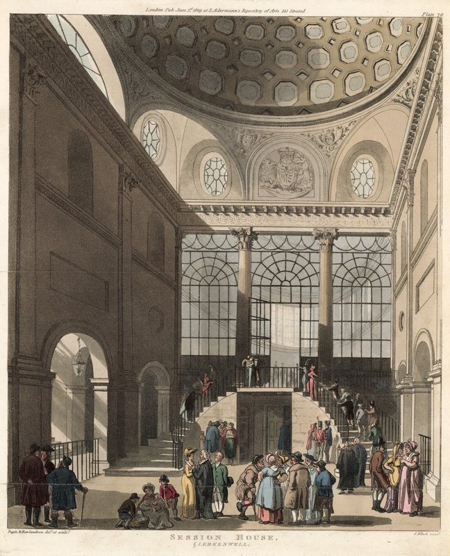 Session House, Clerkenwell, London von Pugin and Rowlandson
