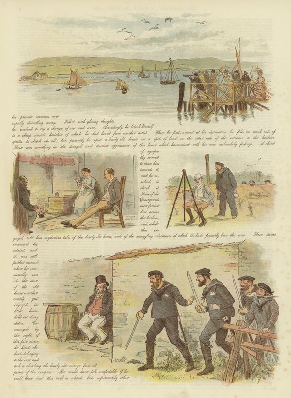 Paul und Virginia, oder die allerletzten Schmuggler (Chromolitho) von Randolph Caldecott
