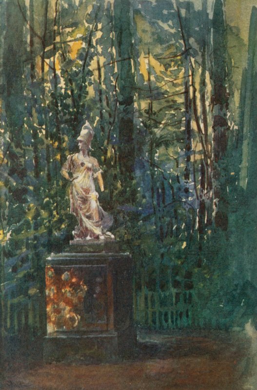 Das Labyrinth, Statue der Minerva, Versailles von Rene Binet