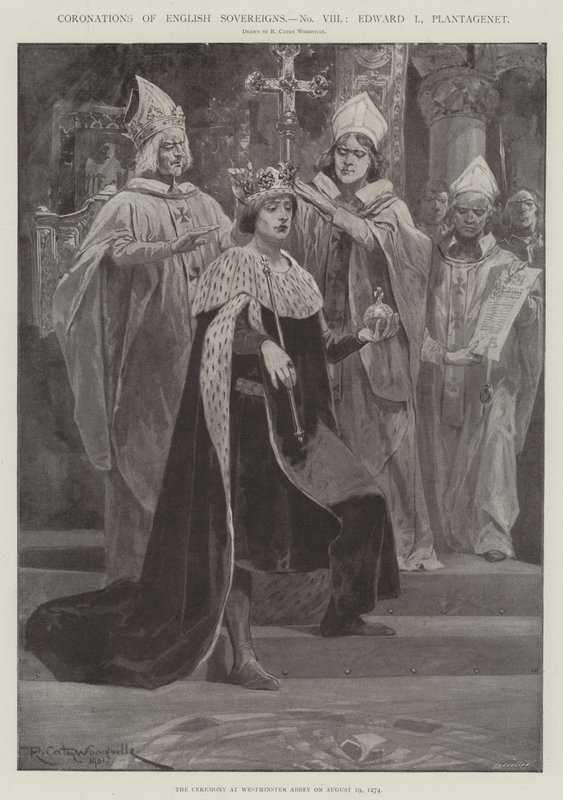 Krönungen englischer Souveräne, Edward I., Plantagenet von Richard Caton Woodville junior