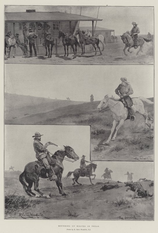 Wolfsjagd in Texas von Richard Caton Woodville junior