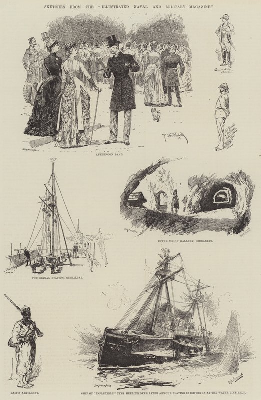 Skizzen aus dem Illustrated Naval and Military Magazine von Richard Caton Woodville junior