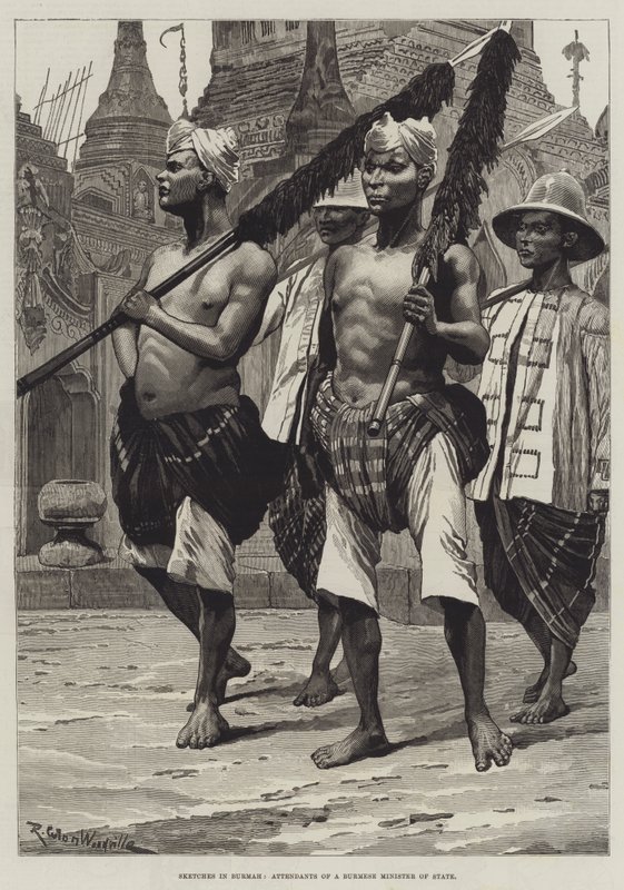 Skizzen in Burma, Diener eines burmesischen Ministers von Richard Caton Woodville junior