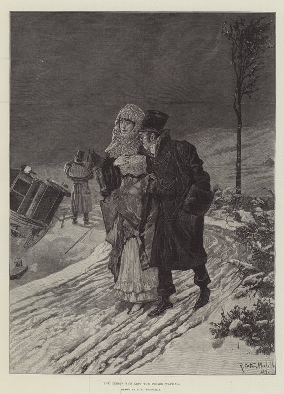 Die Gäste, die das Abendessen warteten von Richard Caton Woodville junior