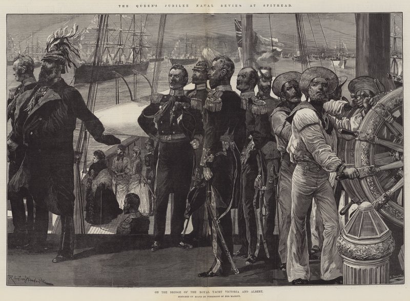 Die Marineparade zum Jubiläum der Königin in Spithead von Richard Caton Woodville junior