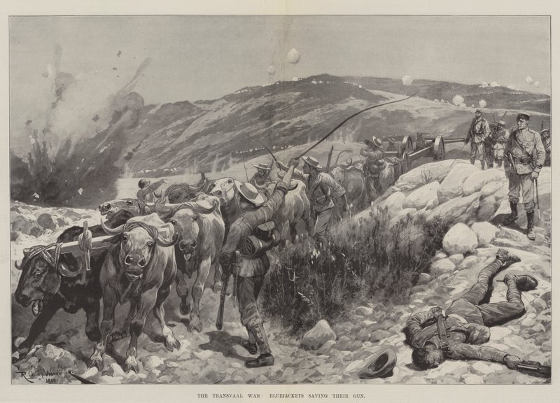 Der Transvaal-Krieg, Matrosen retten ihre Kanone von Richard Caton Woodville junior